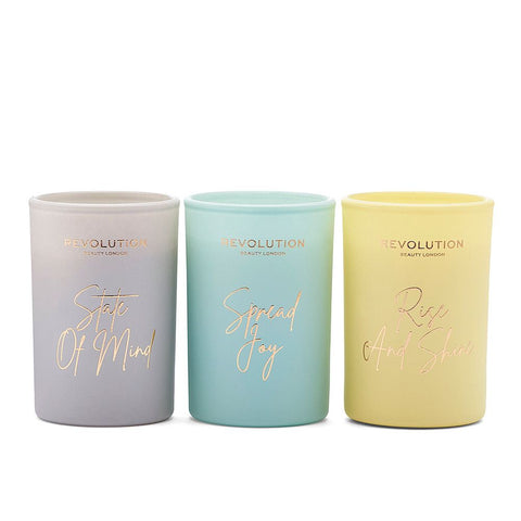 Revolution  Grounded Collection Mini Scented Candle Trio Set