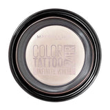 Maybelline Eyestudio 24 Hour Color Tattoo Gel-Cream Eyeshadow, 45 Infinite White