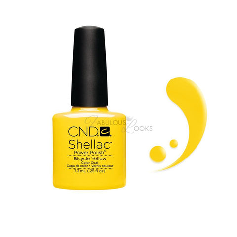 CND SHELLAC GEL POLISH BICYCLE YELLOW - FabulousLooksUK