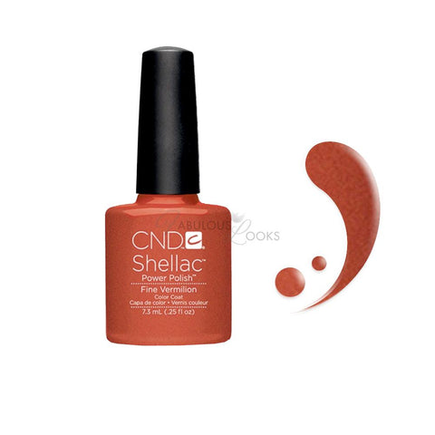 CND SHELLAC GEL POLISH FINE VERMILLION - FabulousLooksUK