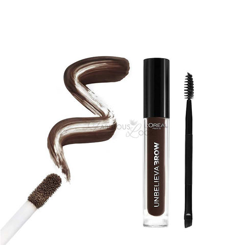 L'Oreal Paris UnbelievaBrow Long-Lasting Eyebrow Gel, Smudge-Proof, Transfer-Proof, Waterproof, 109 Ebony