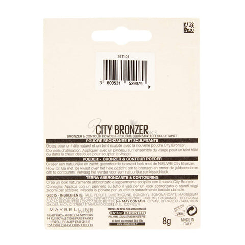 Maybelline New York Face Studio City Bronzer Medium Cool Bronzing and Sculpting Powder No. 200