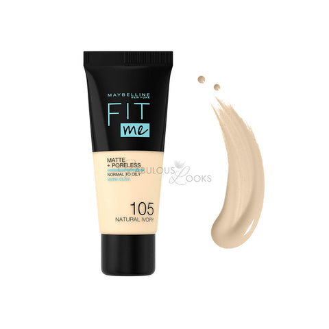 MAYBELLINE Fit Me Matte & Poreless Foundation	105 Natural Ivory