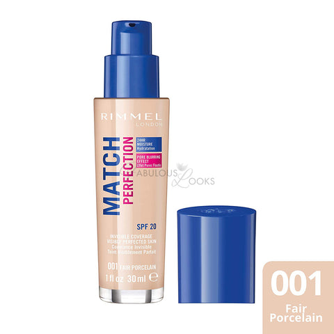 Rimmel Match Perfection Foundation 001 Fair Porcelain - FabulousLooksUK