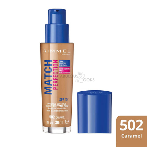 Rimmel Match Perfection Foundation 502 Caramel - FabulousLooksUK