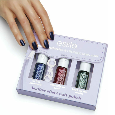 Gift Set Essie Nail Polish Set -Trio- Leathers Collection - Leather Effect-New