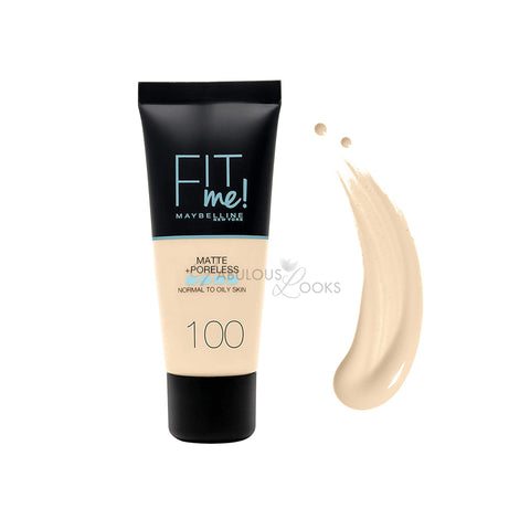 MAYBELLINE NEW YORK Fit Me Matte + Poreless Cream Foundation 100 Warm Ivory