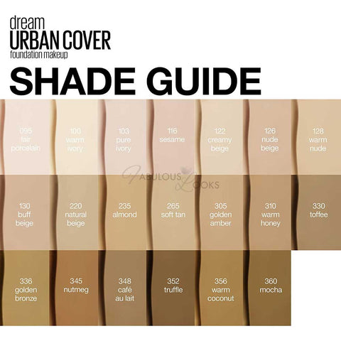 Maybelline Dream Urban Cover All-In-One Foundation SPF 50 100 Warm Ivory