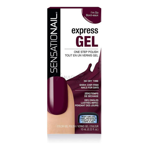 SensatioNail Express Gel Nail Polish New Boxed, Im so Bord-eaux