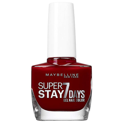 Maybelline Superstay 7 Days Nail Polish 501 Red Lacquer - Cherry Sin - Rough Laque