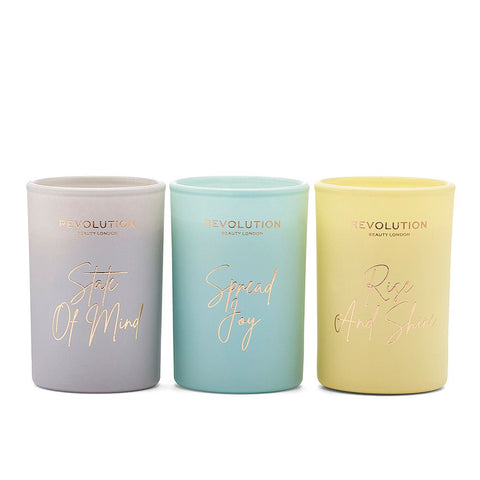 Revolution Beauty Grounded Collection Mini Scented Candle Trio Set