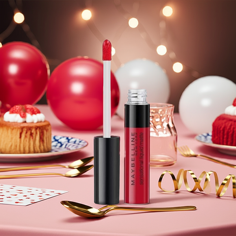 Maybelline Color Sensational Matte Lipstick 03 Flush It Red