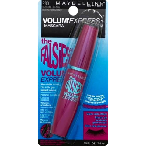 Maybelline The Falsies Volume Express Mascara, Blackest Black, 7.5 ml