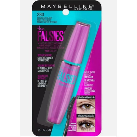 Maybelline The Falsies Volume Express Mascara, Blackest Black, 7.5 ml