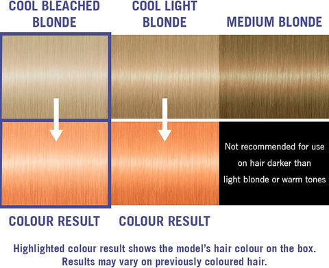 3 X Schwarzkopf Pretty Pastel LIVE  Hair Color, Ultra Bright, Semi-Permanent, Long lasting, P122 Perfect Peach