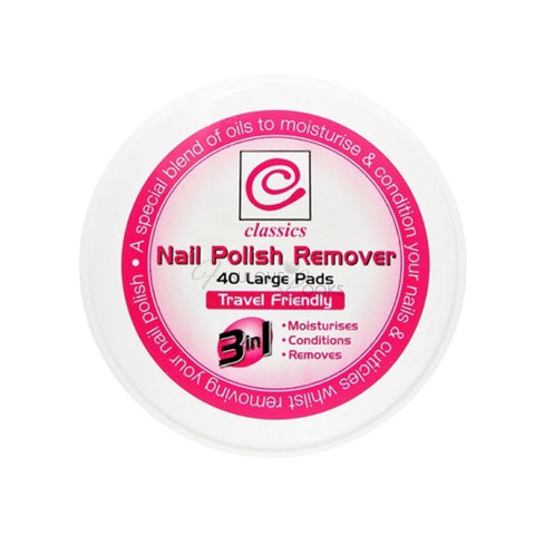 Classics Nail Polish Remover Pads 3 In 1 Moisturises Conditions Removes