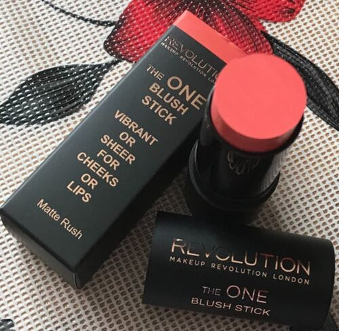 Makeup Revolution The One Blush Stick Matte Rush, Coral Shade,12g