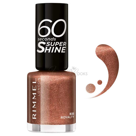 Rimmel 60 Seconds Super Shine Nail Polish-8 ml, 835 Royalty