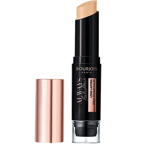 Bourjois Always Fabulous 24 Hour 2-in-1 Full Coverage Foundation and Concealer Stick with Blender, 110 Light Vanilla