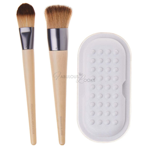 EcoTools Custom Match Duo Makeup Brushes and Mixing Palette with Lid