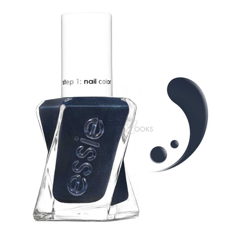 Essie Gel Nail Polish Gel Couture 390 Surrounded by Studs (Bejeweled blue)