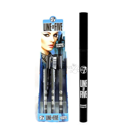 Eyeliner Line To Five Black Fine Precision Definer Waterproof Pen Felt Tip W7