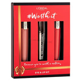 Gift Set- L'Oreal Paris Worth It Rouge Signature Eye and Lip Kit-New
