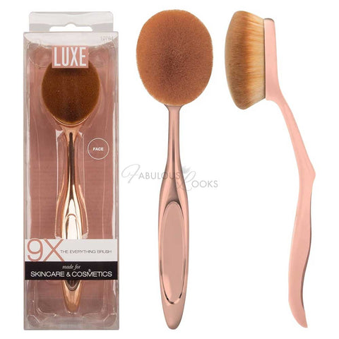 Luxe Studio 9X Oval Face Brush, For SkinCare and Cosmetics