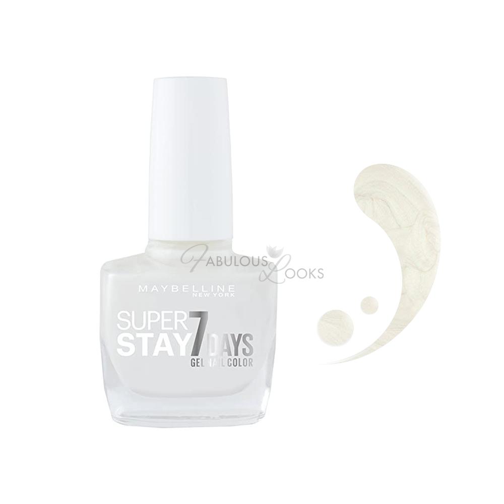 MAYBELLINE Superstay 7 Day Nail polish 10 ML 77 Pearly White –  FabulousLooksUK