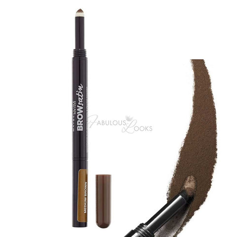 Maybelline Brow Satin Duo Eyebrow Pencil And Filter Powder 02 Medium Brown