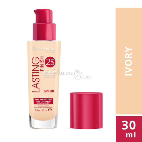 Rimmel Lasting Finish 25 HR Foundation 100 Ivory - FabulousLooksUK