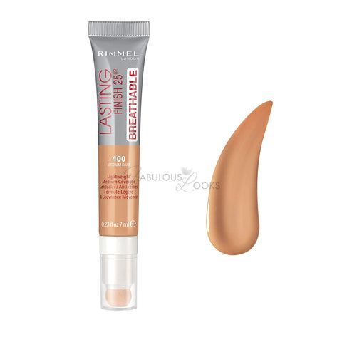 Rimmel Lasting finish Breathable Concealer 400 Medium dark - FabulousLooksUK