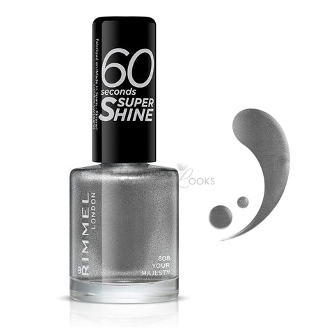 Rimmel 60 Seconds Super Shine Nail Polish - 8 ml, Your Majesty